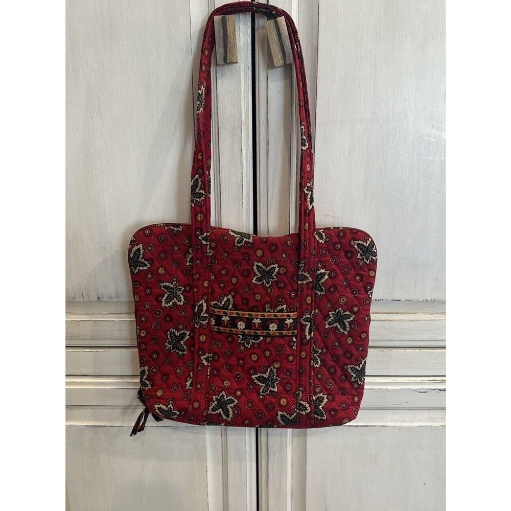 Large Vera Bradley Shoulder‎ Bag Retired Red Coin Pattern - Picture 3 of 7